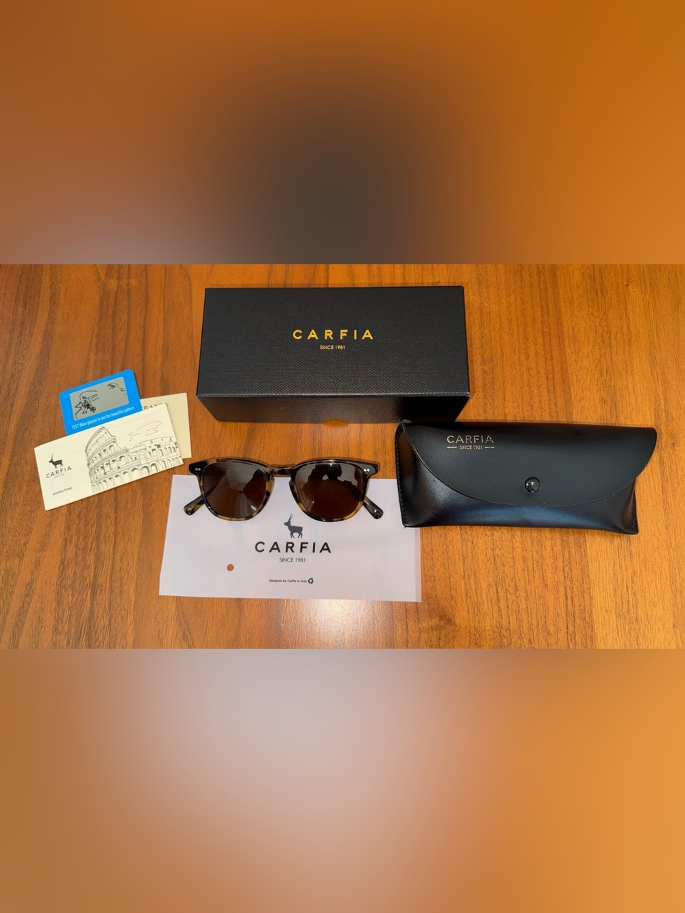 CARFIA Tortoiseshell Sunglasses with Polarized Brown Lenses